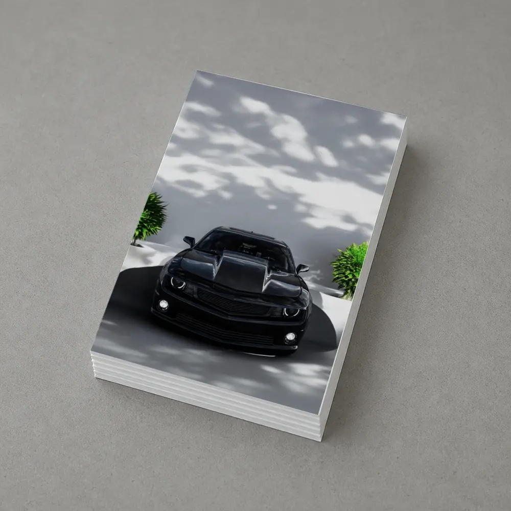 Black Chevrolet Camaro ZL1 Clean Background – Postcards