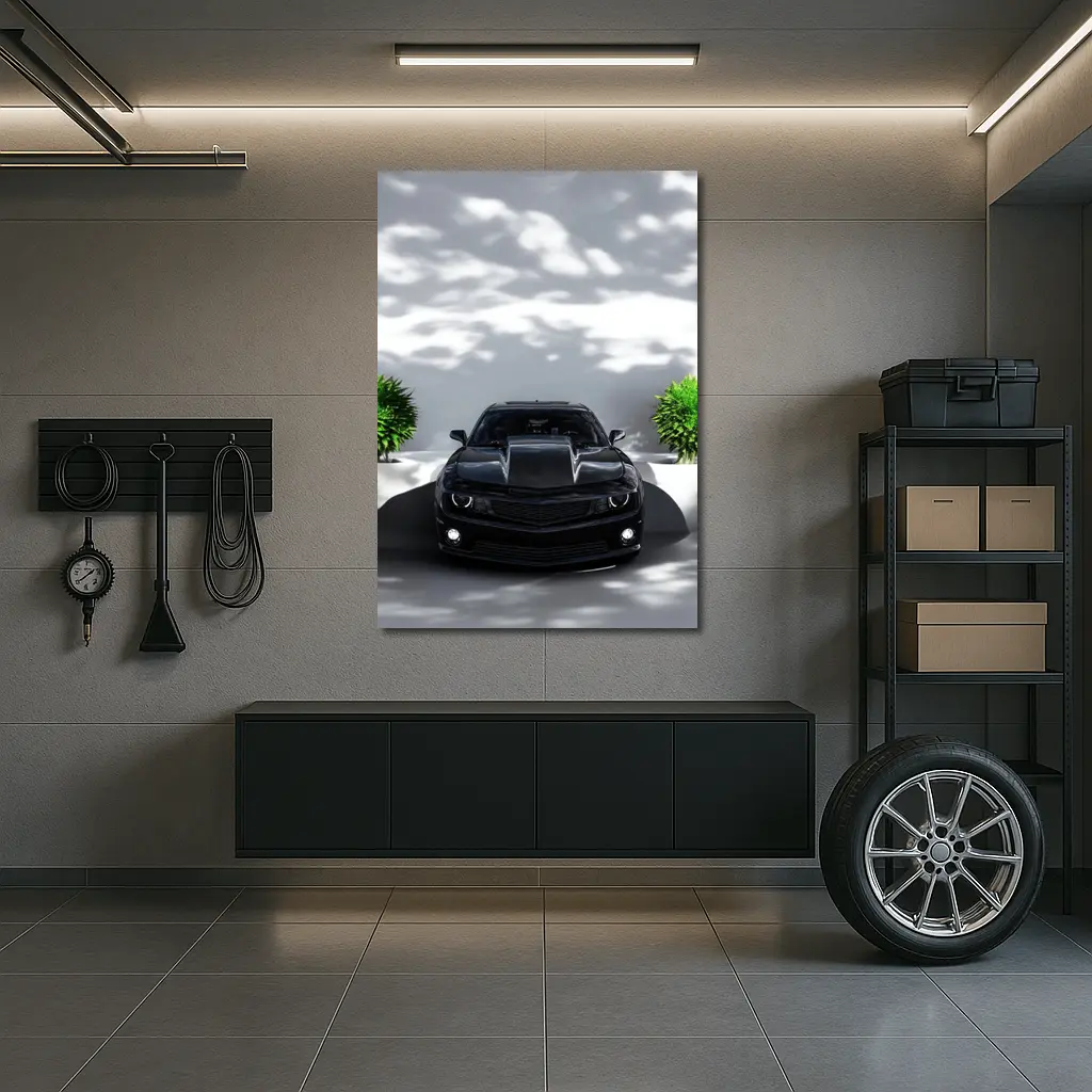 Black Chevrolet Camaro ZL1 Clean Background – Wall Art