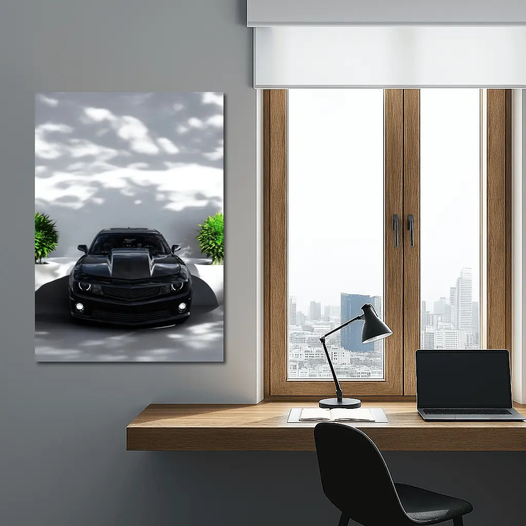 Black Chevrolet Camaro ZL1 Clean Background – Wall Art