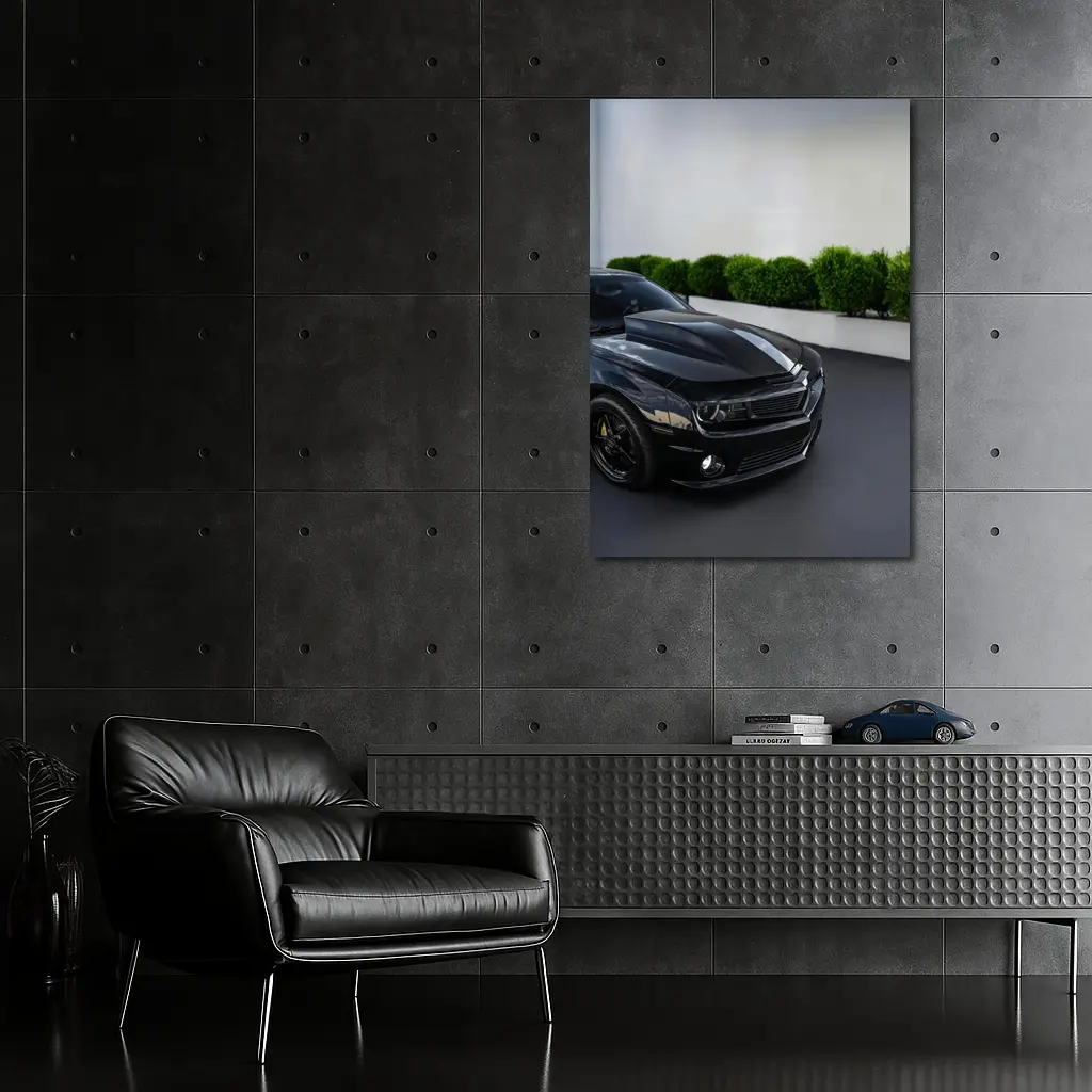 Black Chevrolet Camaro ZL1 Indoor Parking – Wall Art