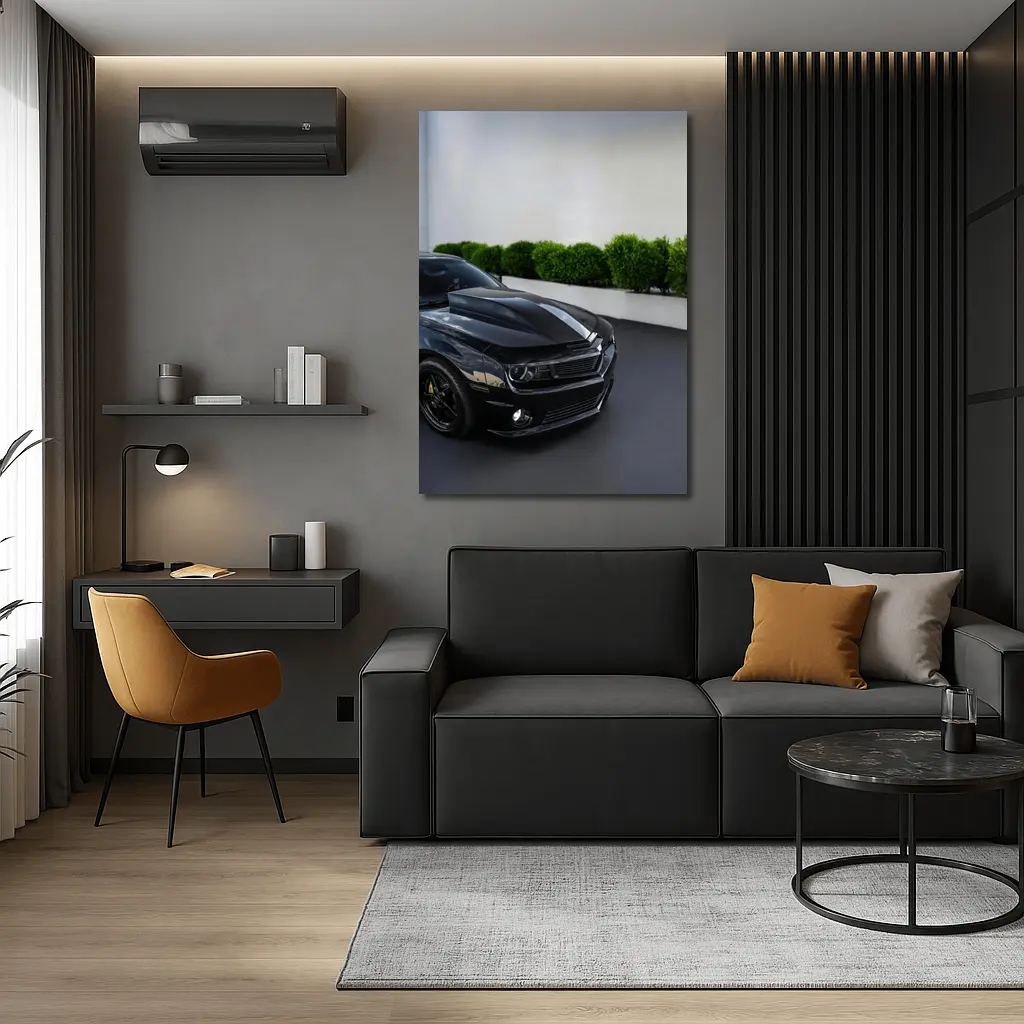 Black Chevrolet Camaro ZL1 Indoor Parking – Wall Art