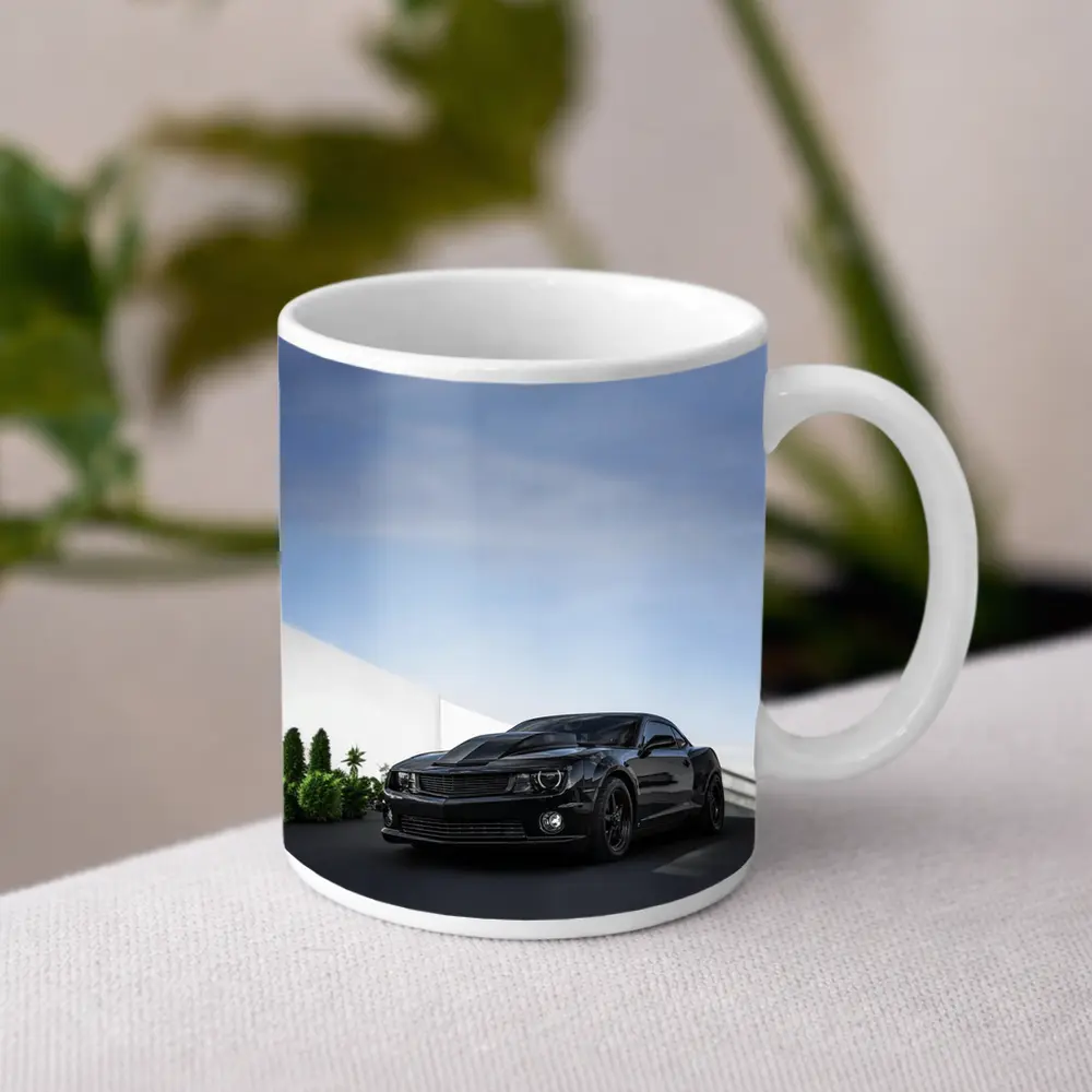 Black Chevrolet Camaro ZL1 Parking Lot – Mugs