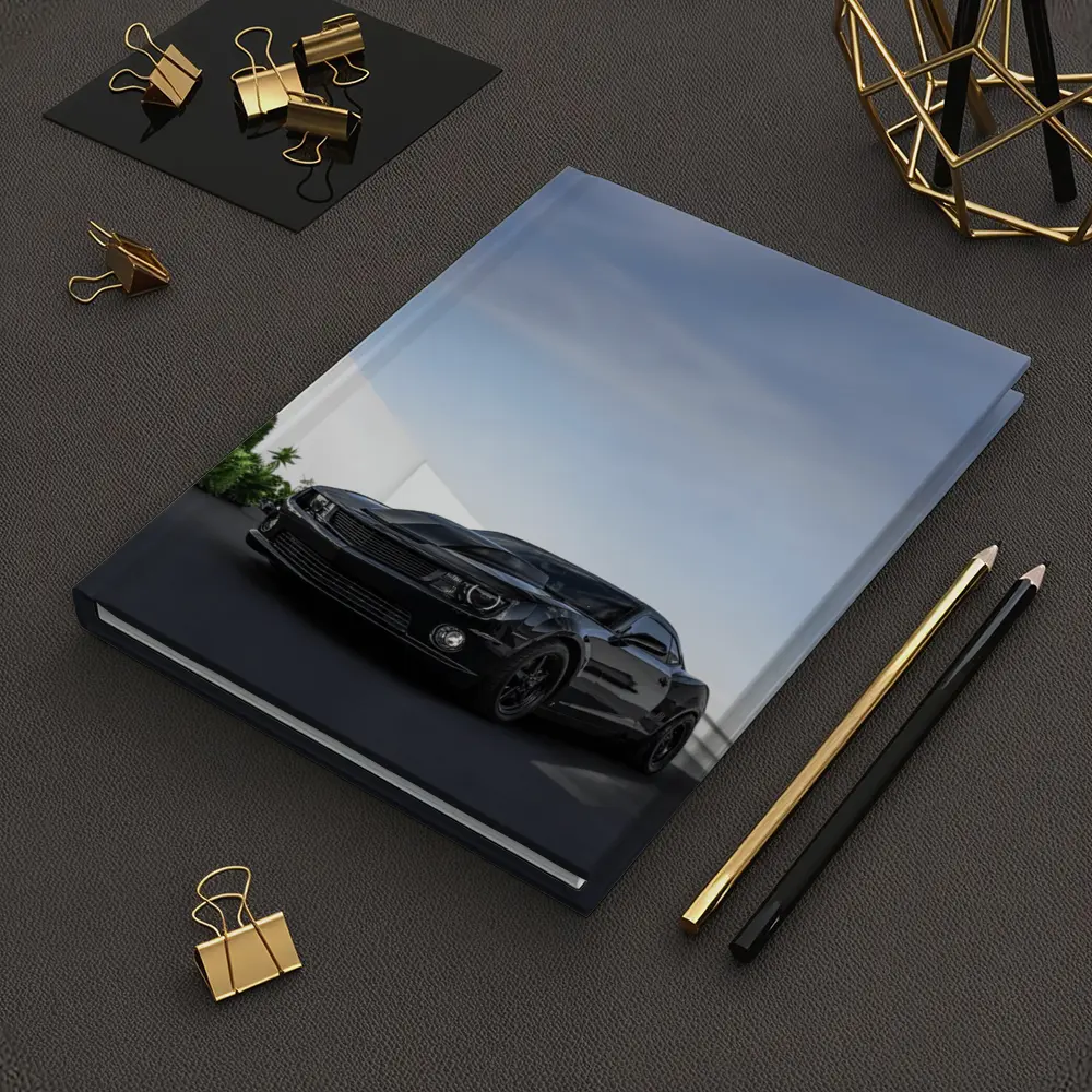 Black Chevrolet Camaro ZL1 Parking Lot – Notebooks