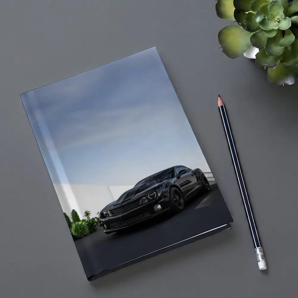 Black Chevrolet Camaro ZL1 Parking Lot – Notebooks