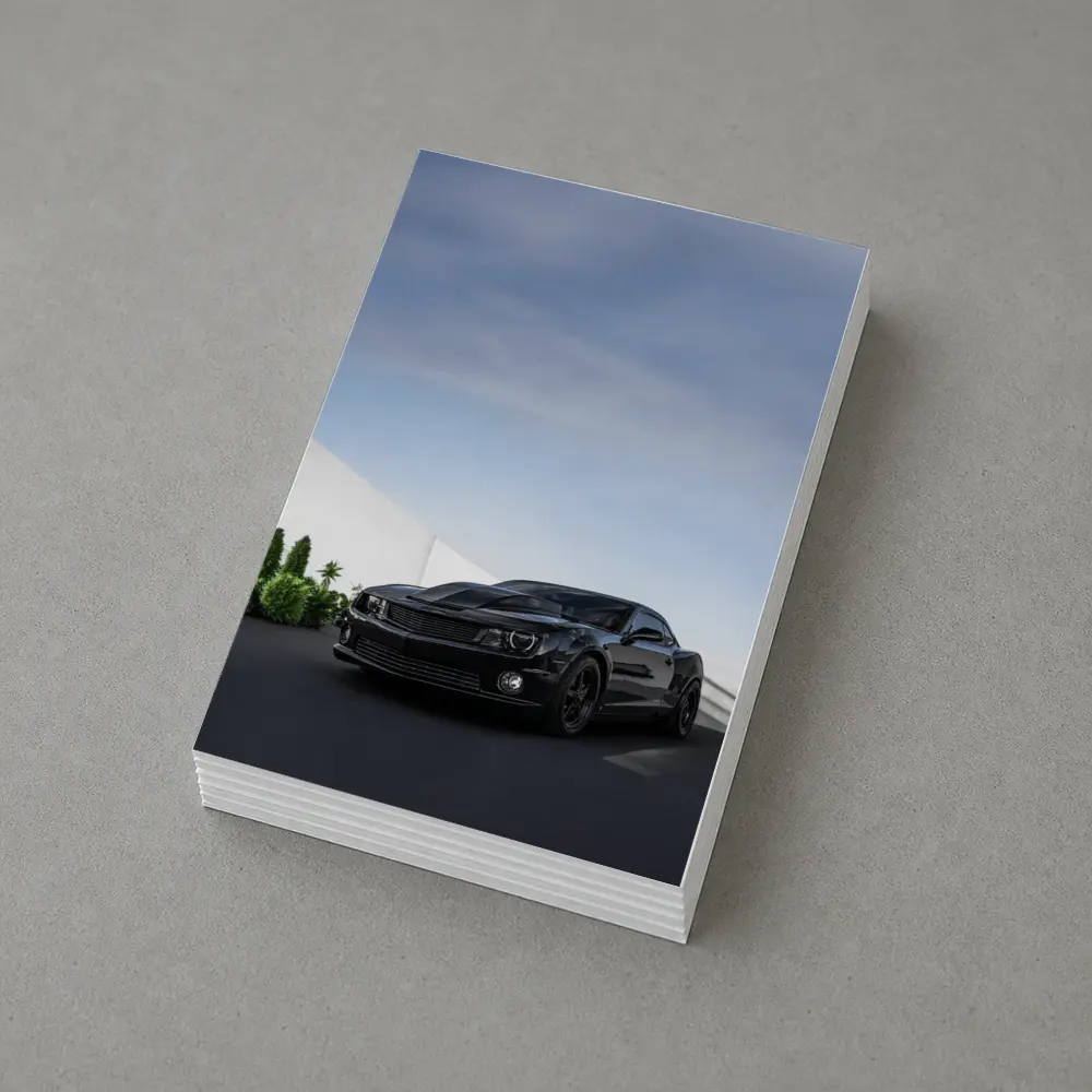 Black Chevrolet Camaro ZL1 Parking Lot – Postcards
