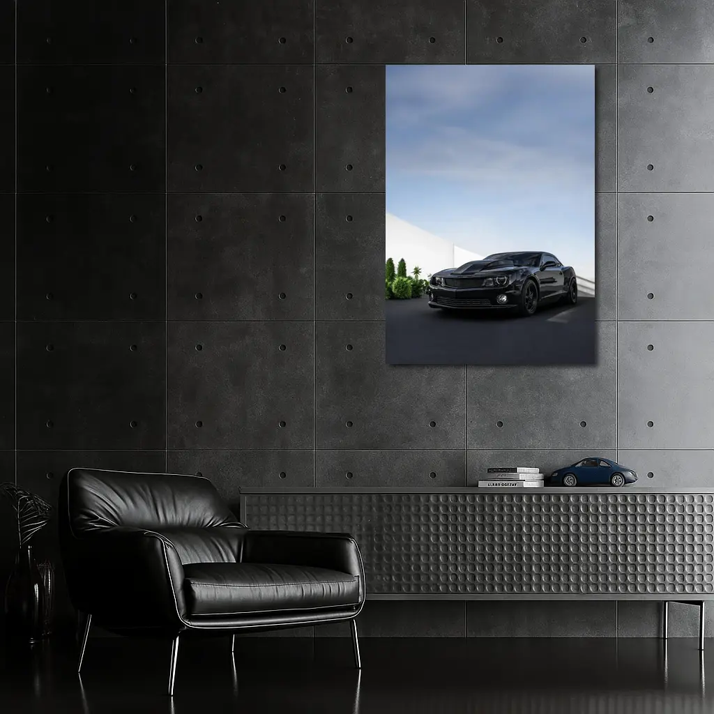 Black Chevrolet Camaro ZL1 Parking Lot – Wall Art