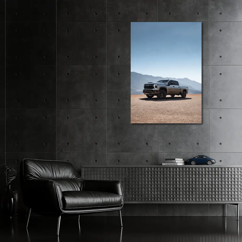 Chevrolet Silverado HD Desert Mountain Backdrop – Wall Art