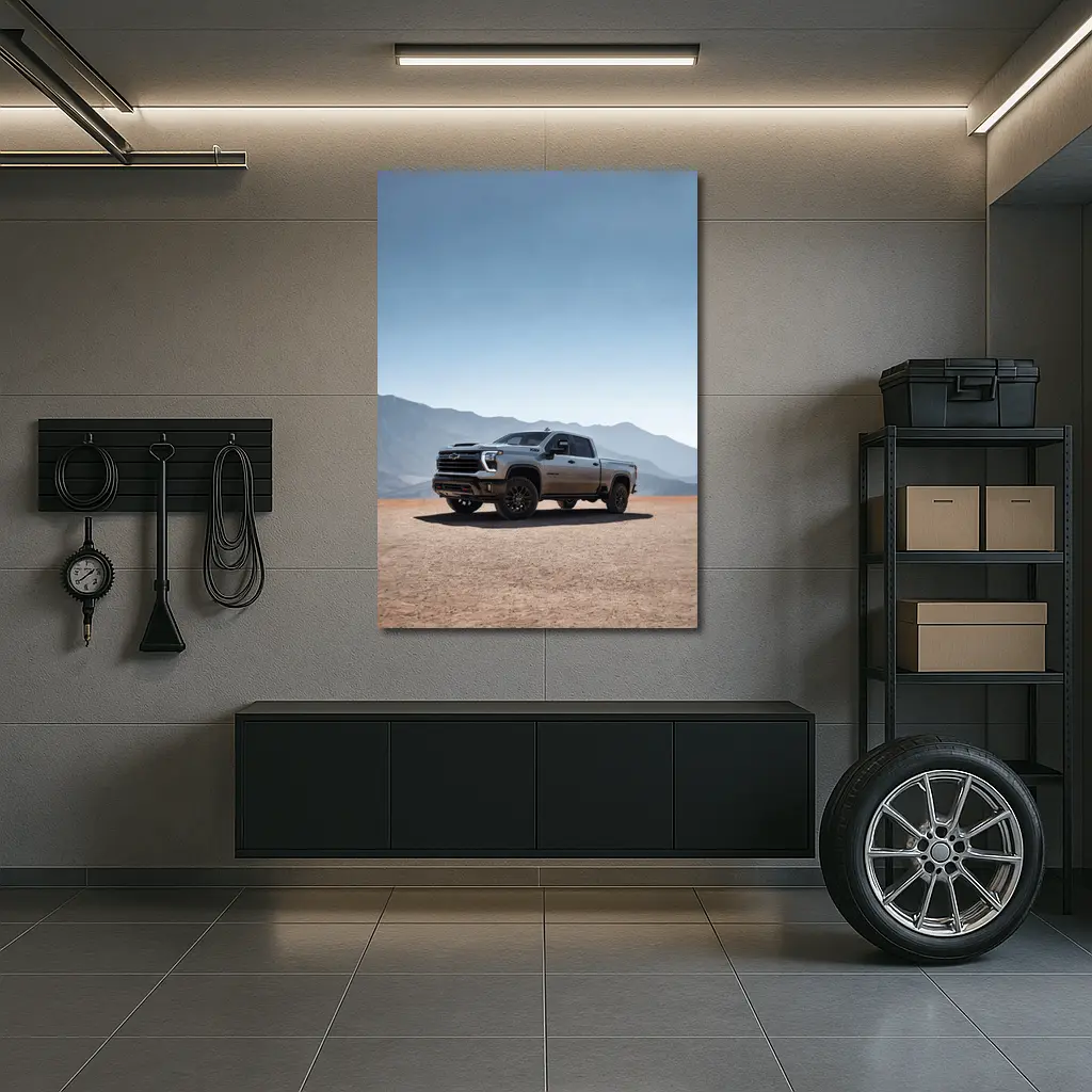 Chevrolet Silverado HD Desert Mountain Backdrop – Wall Art