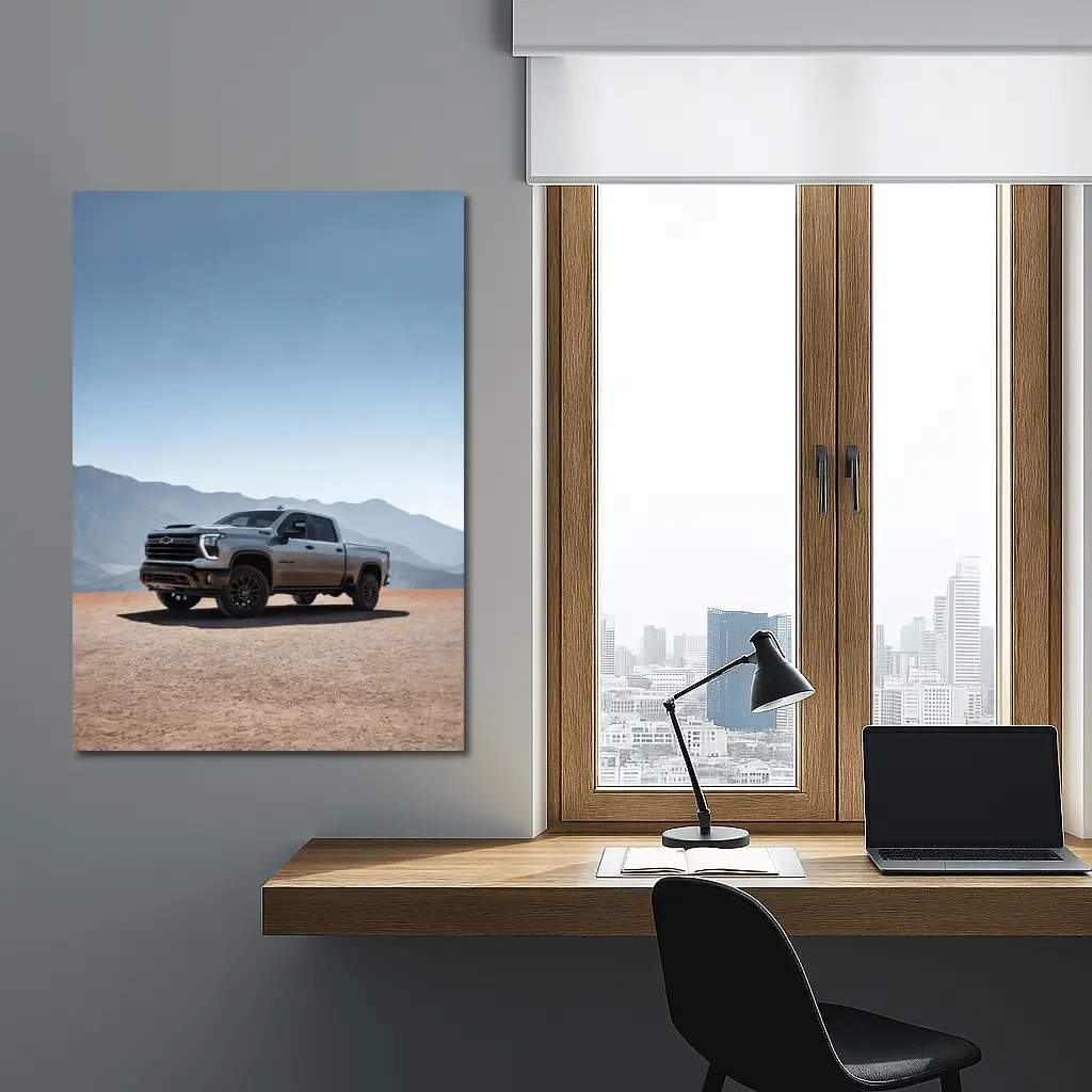 Chevrolet Silverado HD Desert Mountain Backdrop – Wall Art