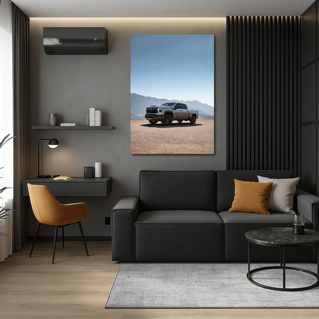 Chevrolet Silverado HD Desert Mountain Backdrop – Wall Art