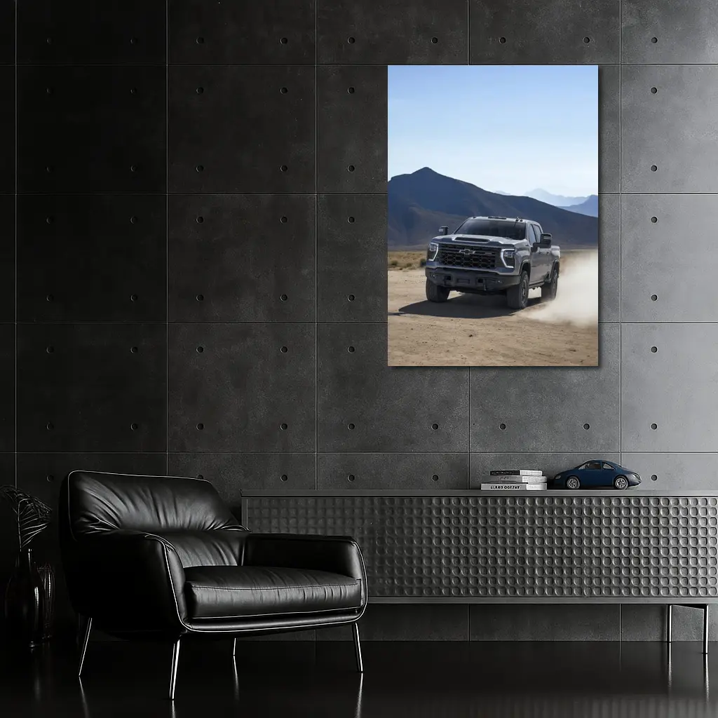 Chevrolet Silverado HD Desert Mountains Drive – Wall Art