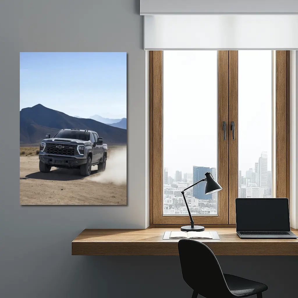 Chevrolet Silverado HD Desert Mountains Drive – Wall Art