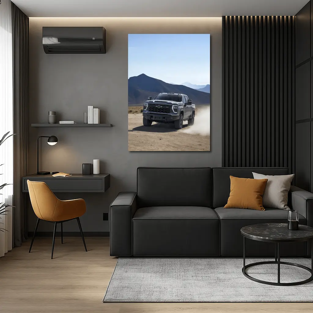 Chevrolet Silverado HD Desert Mountains Drive – Wall Art