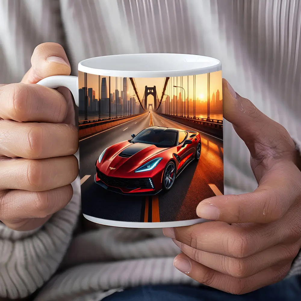 Chevrolet Corvette Red Bridge City Sunset – Mugs