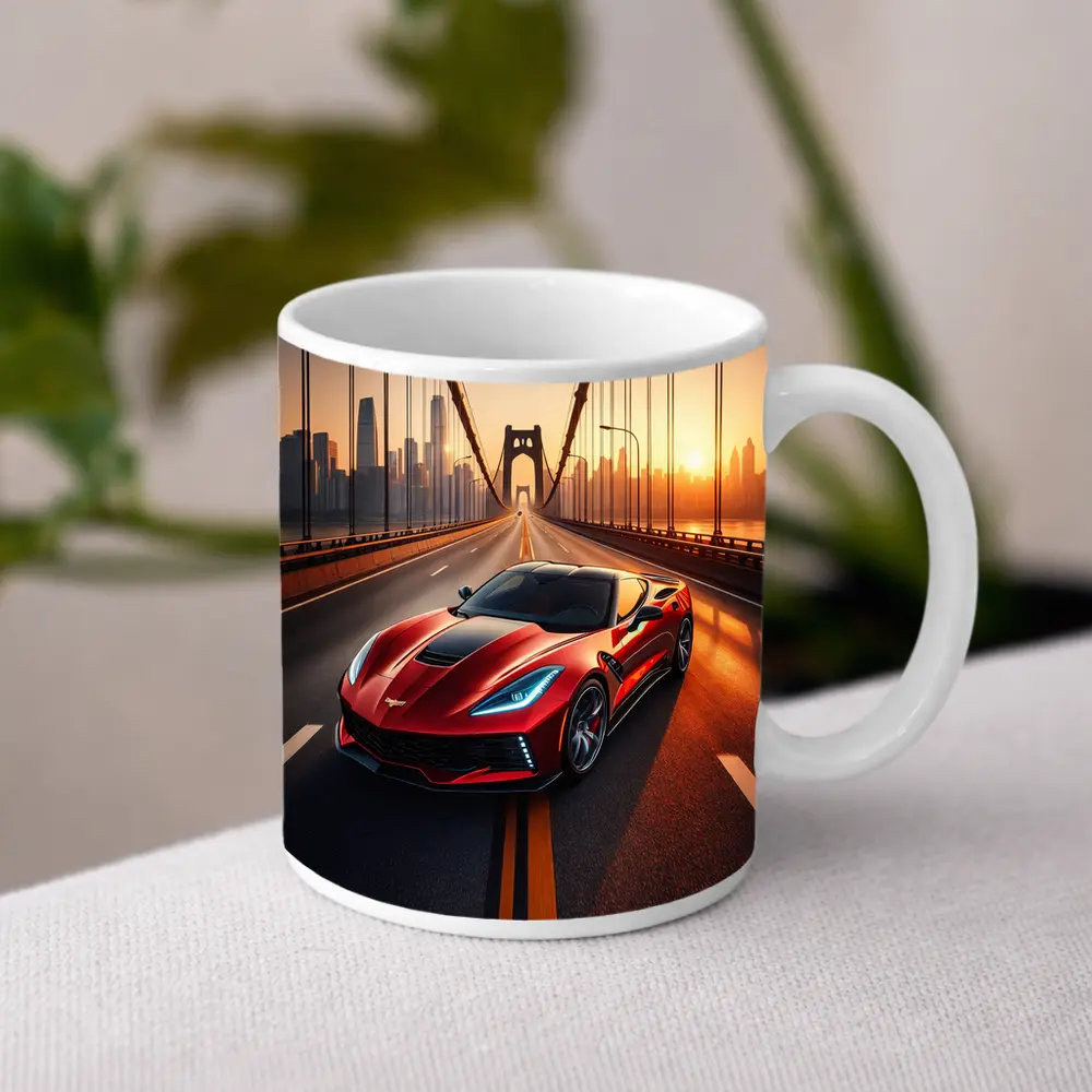 Chevrolet Corvette Red Bridge City Sunset – Mugs
