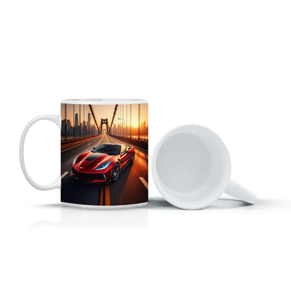 Chevrolet Corvette Red Bridge City Sunset – Mugs