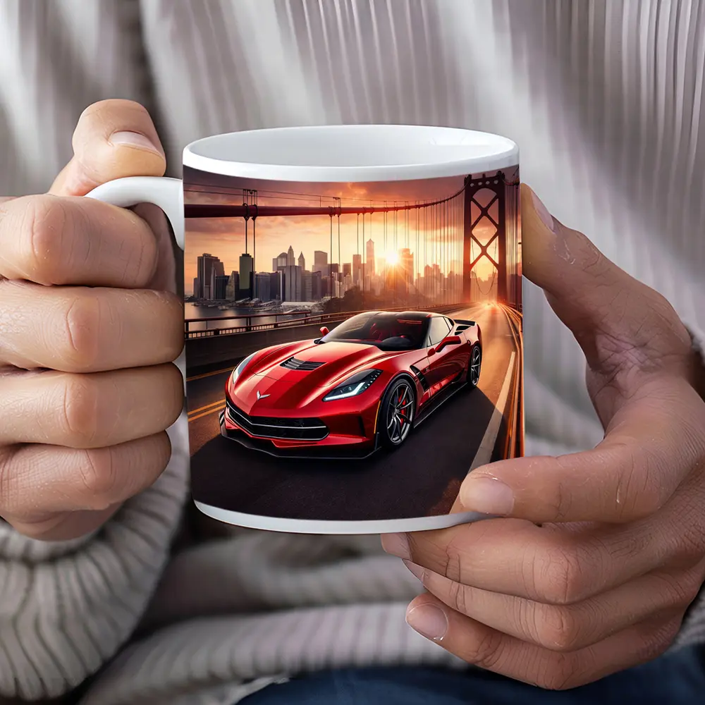 Chevrolet Corvette Red Bridge City Sunset – Mugs
