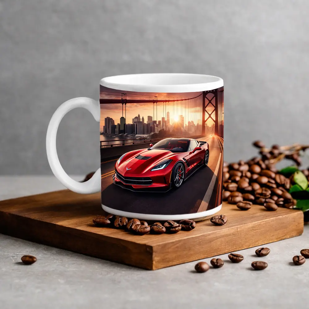 Chevrolet Corvette Red Bridge City Sunset – Mugs