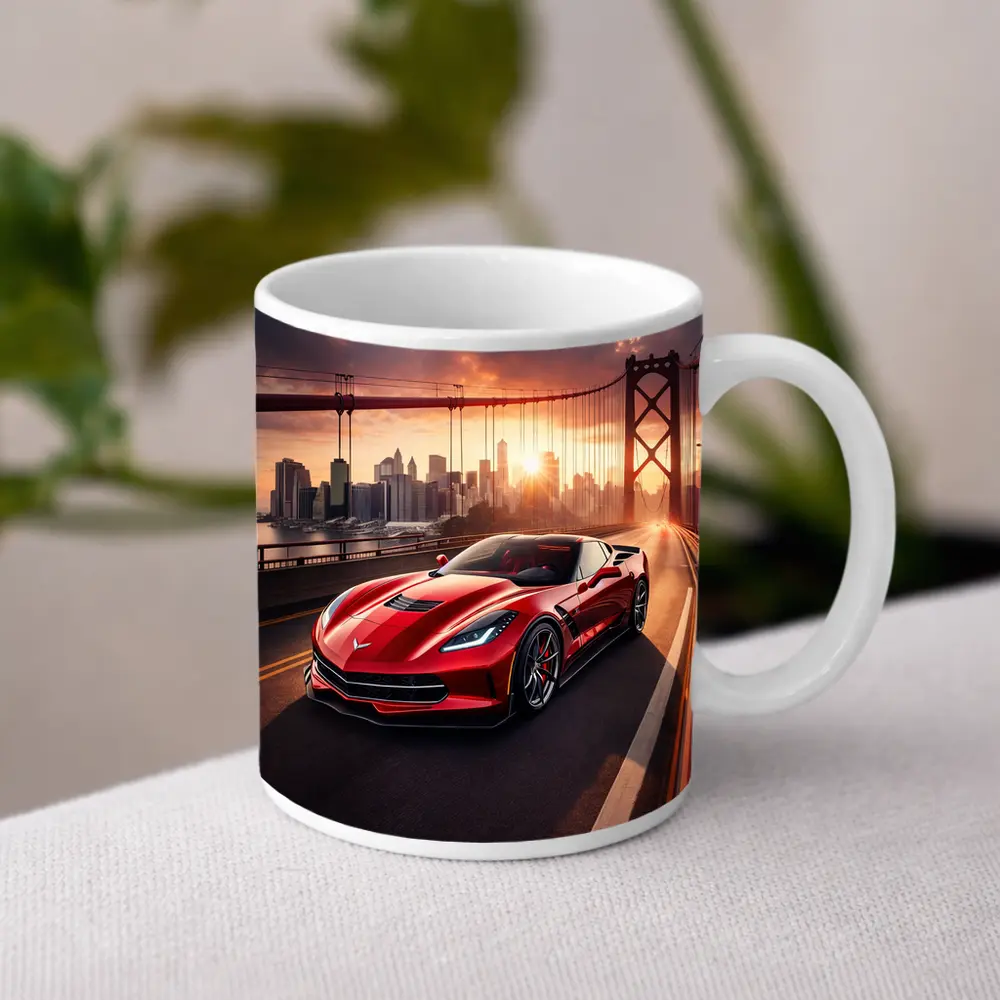 Chevrolet Corvette Red Bridge City Sunset – Mugs