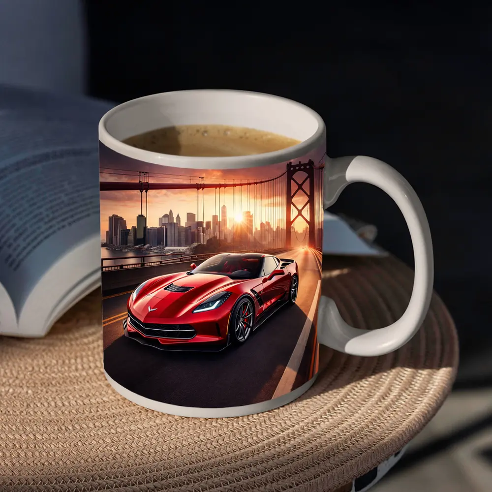 Chevrolet Corvette Red Bridge City Sunset – Mugs