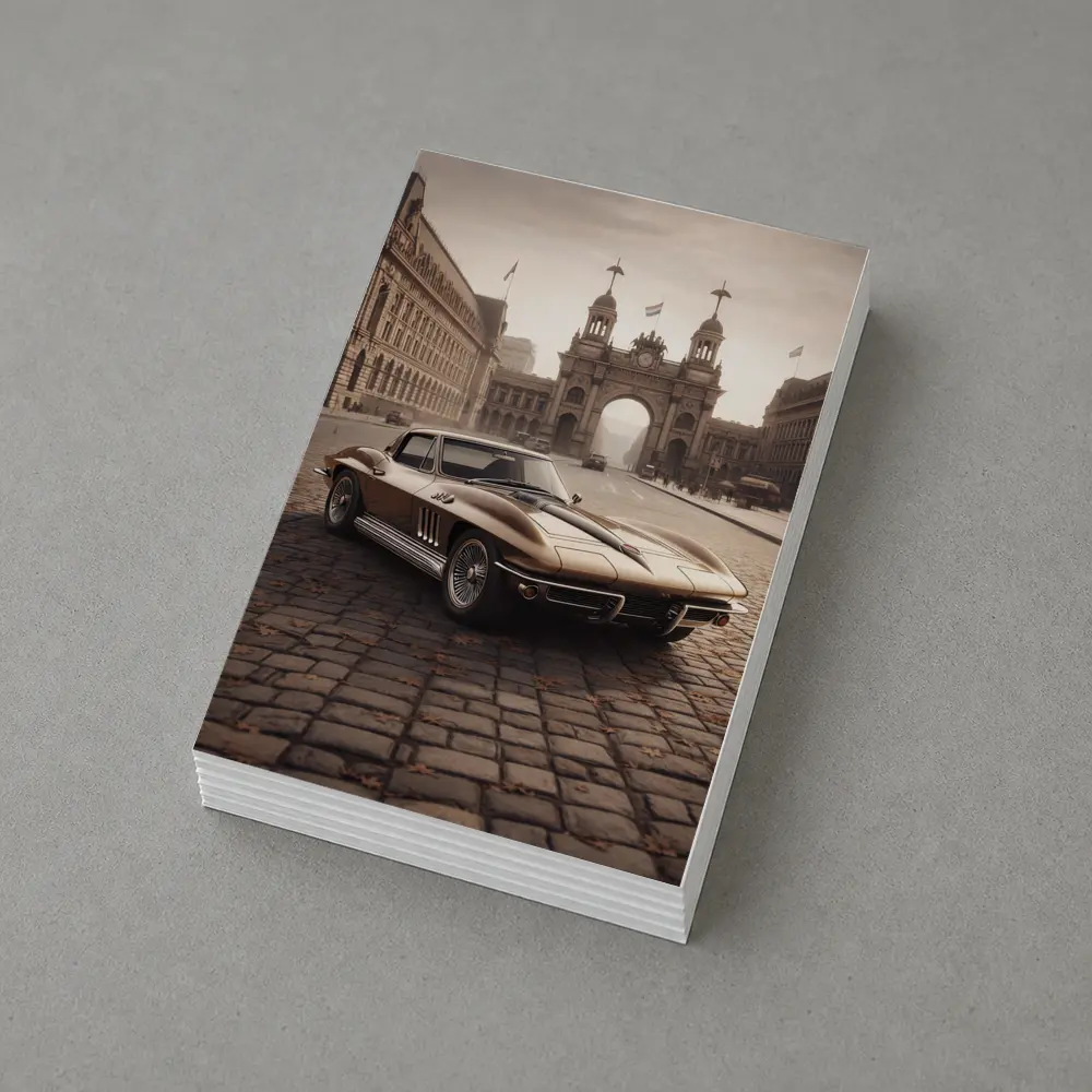 Chevrolet Corvette Classic Car European City Square – Postcards