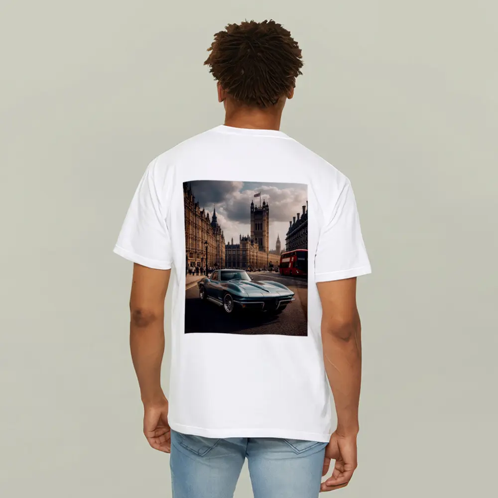 Chevrolet Corvette Classic London Westminster Background – T-Shirts