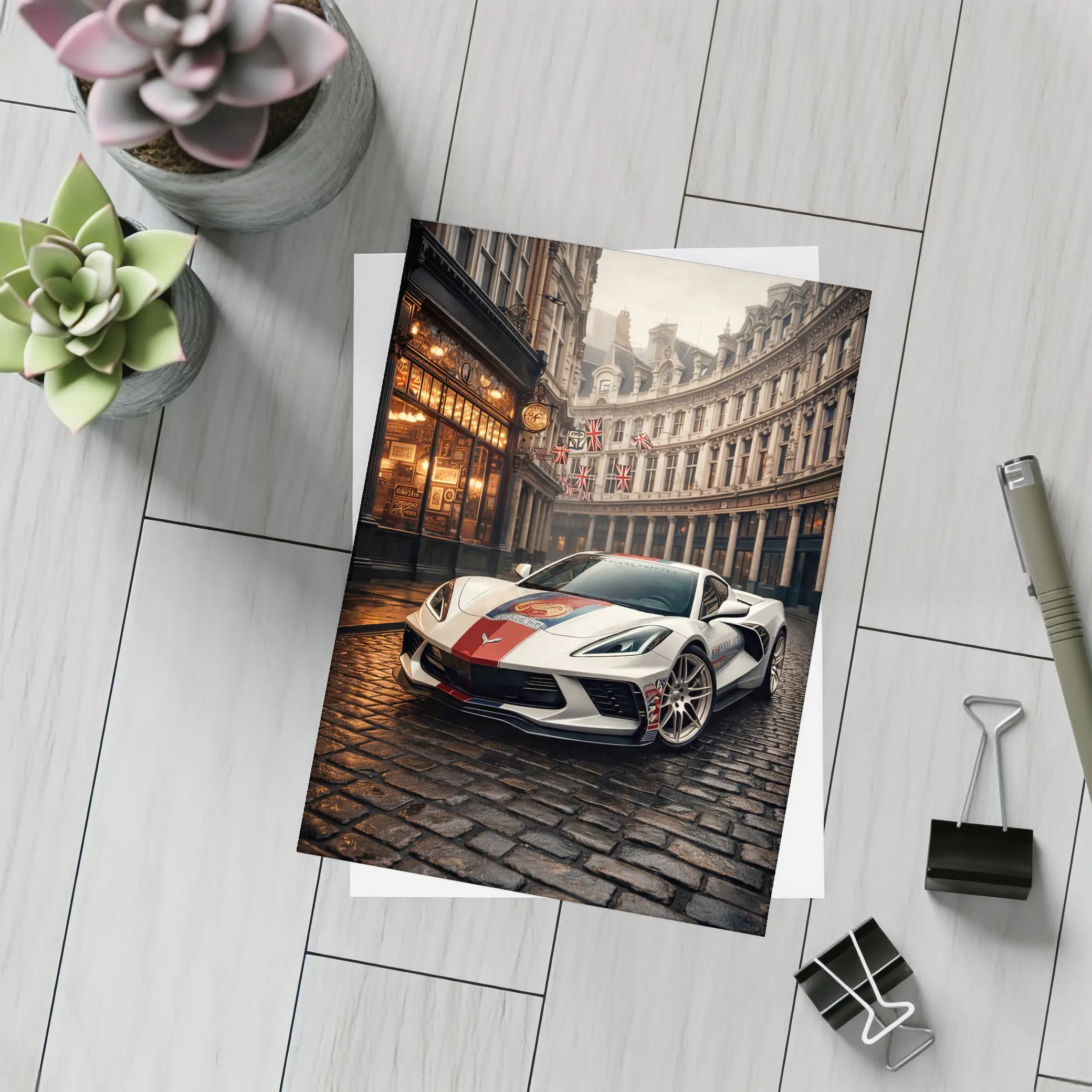 Chevrolet Corvette C8 London Cobblestone Street – Postcards