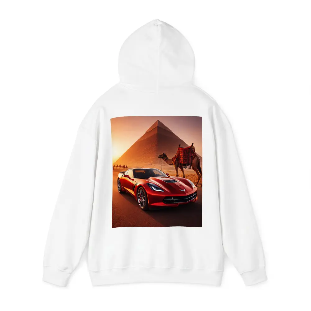 Chevrolet Corvette Red Car Egypt Pyramids – Hoodies