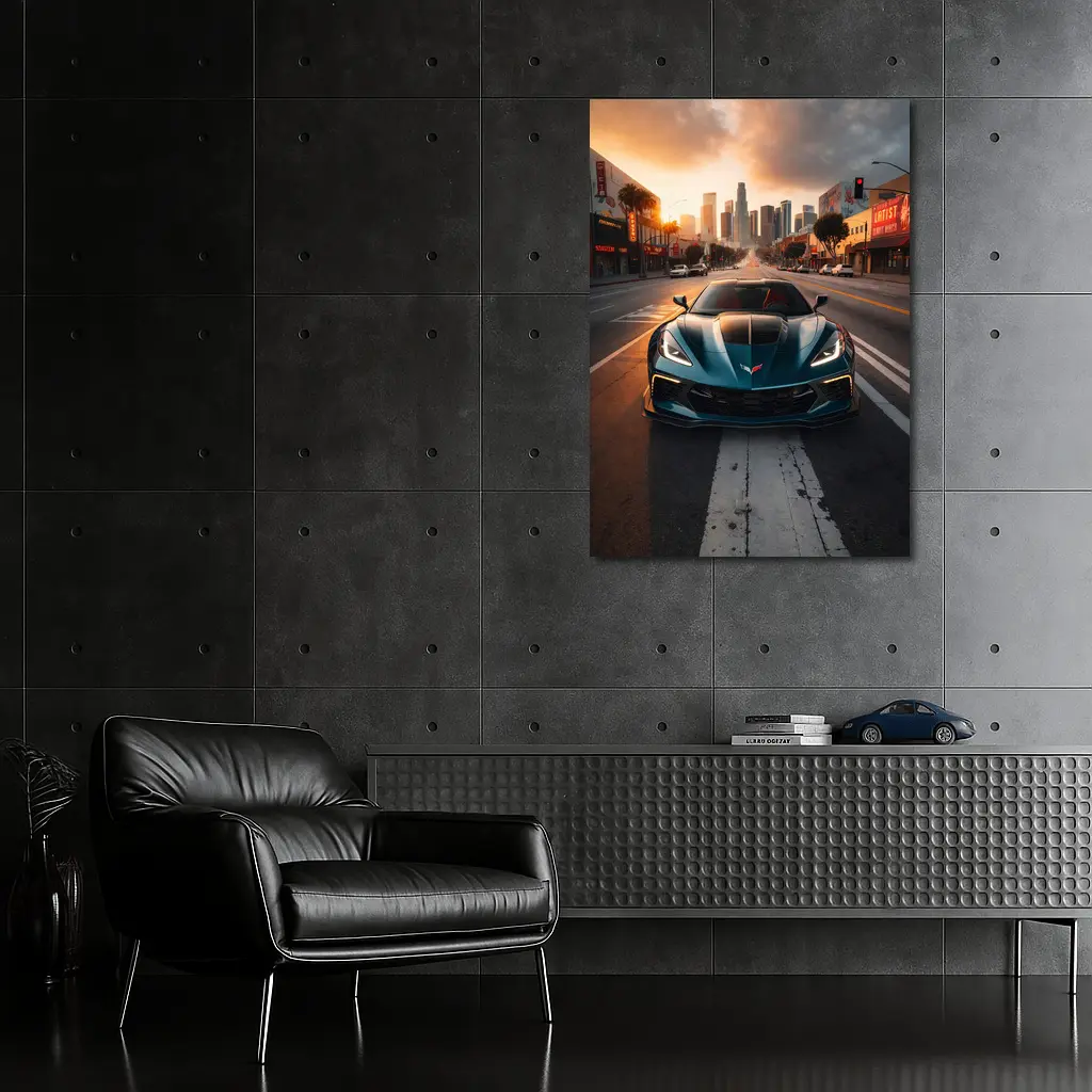 Chevrolet Corvette Z06 Los Angeles City Street – Wall Art