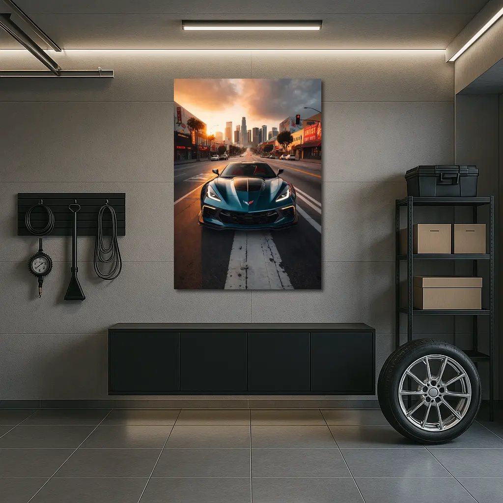 Chevrolet Corvette Z06 Los Angeles City Street – Wall Art