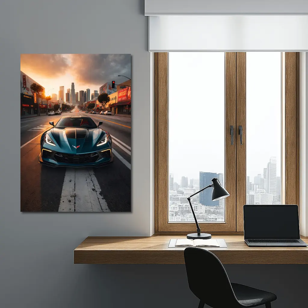 Chevrolet Corvette Z06 Los Angeles City Street – Wall Art