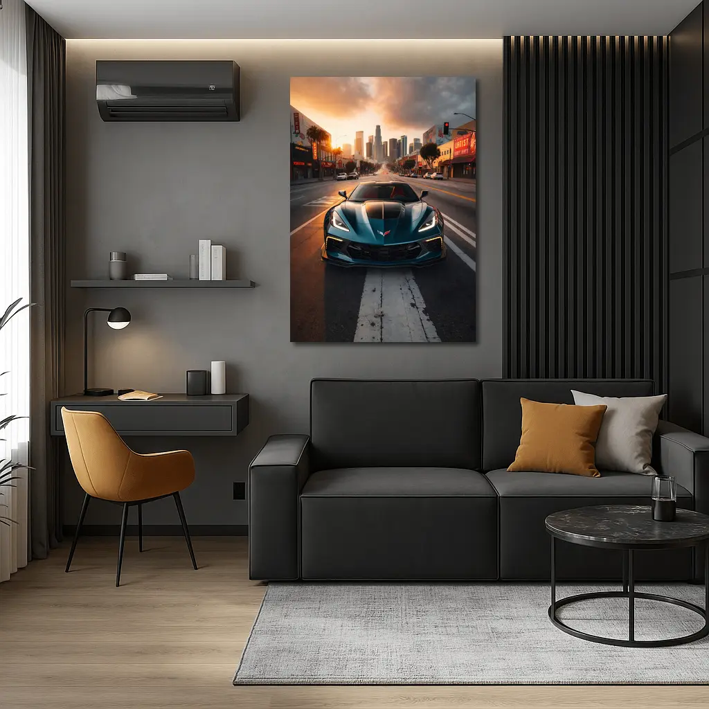 Chevrolet Corvette Z06 Los Angeles City Street – Wall Art