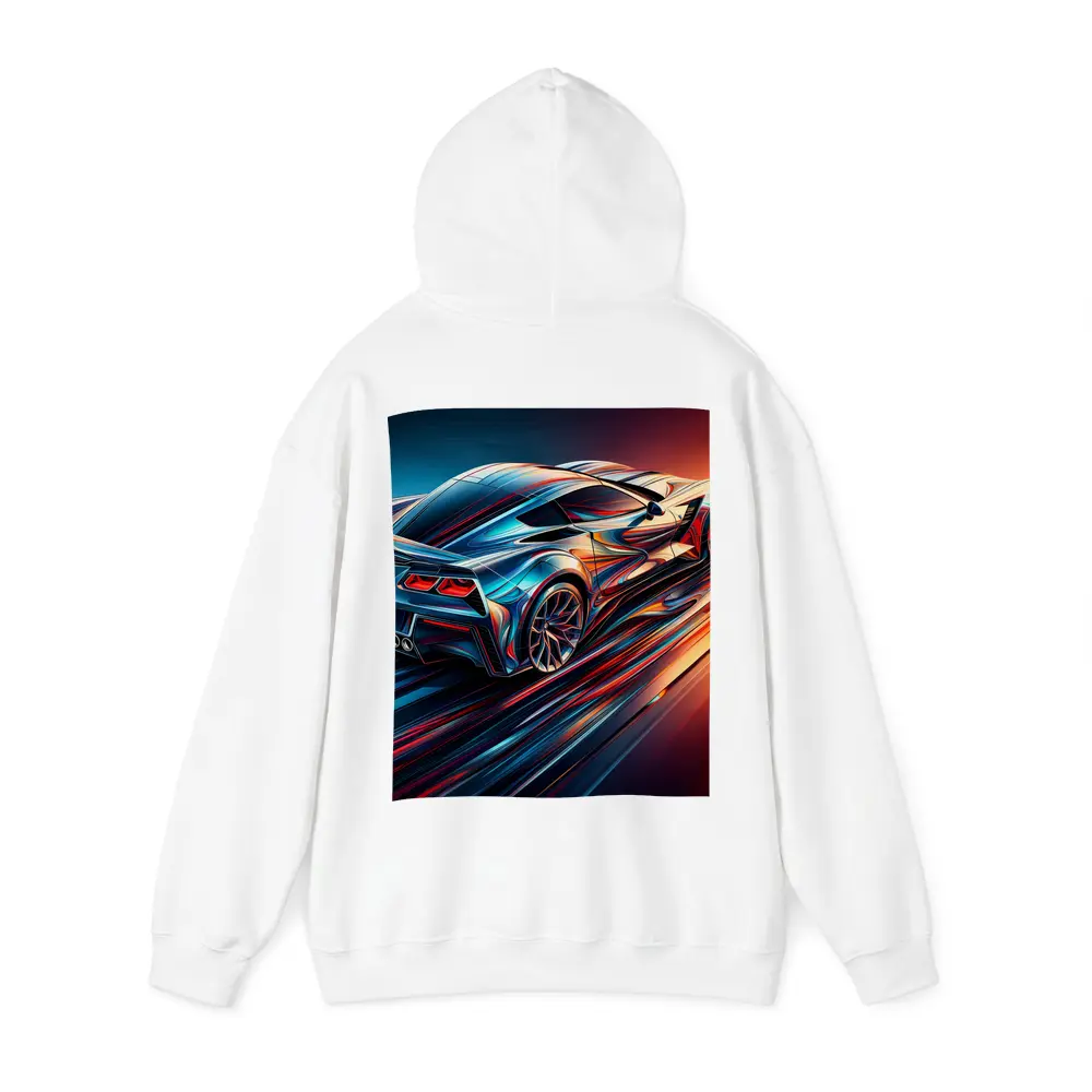 Chevrolet Corvette Z06 Abstract Neon Speed – Hoodies