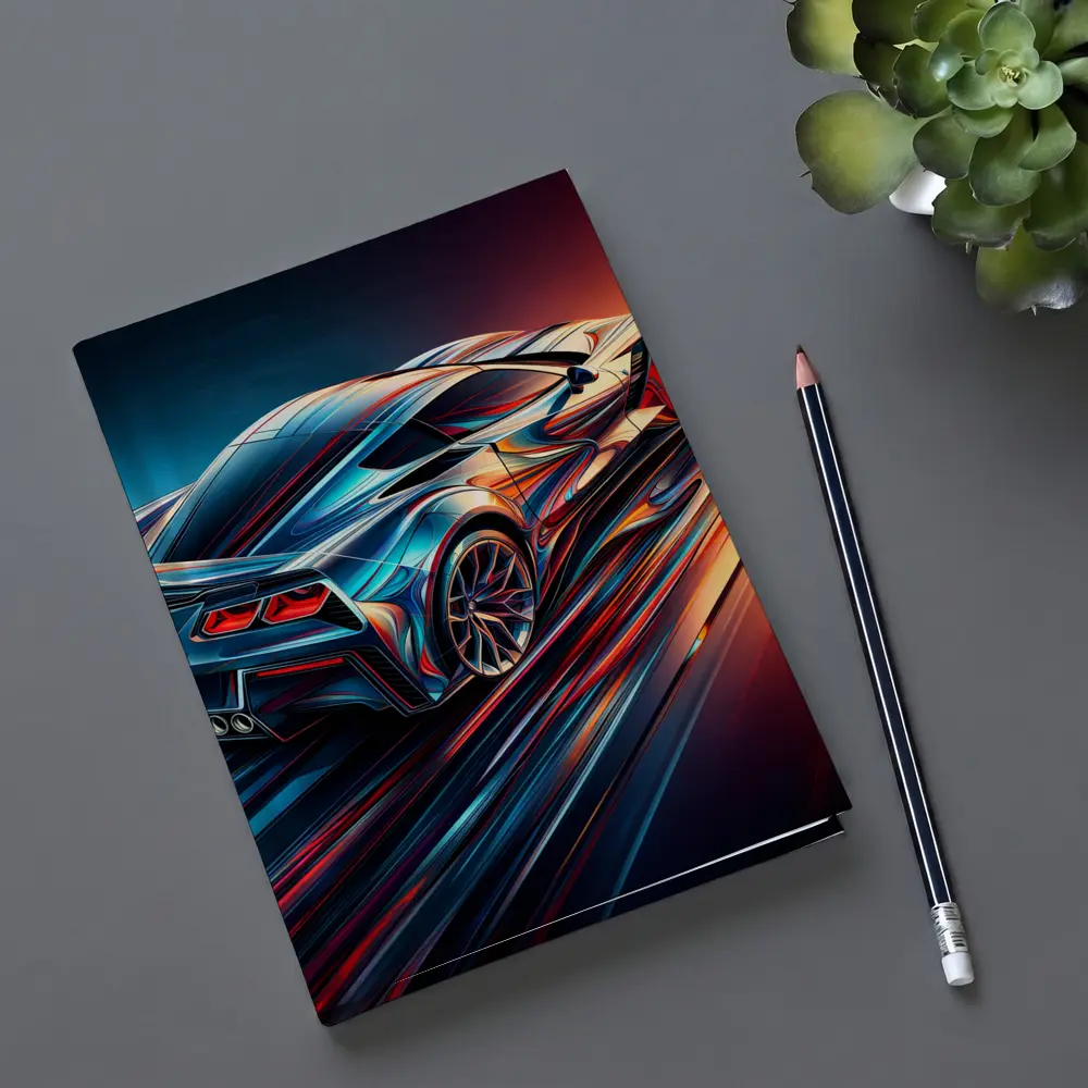 Chevrolet Corvette Z06 Abstract Neon Speed – Notebooks