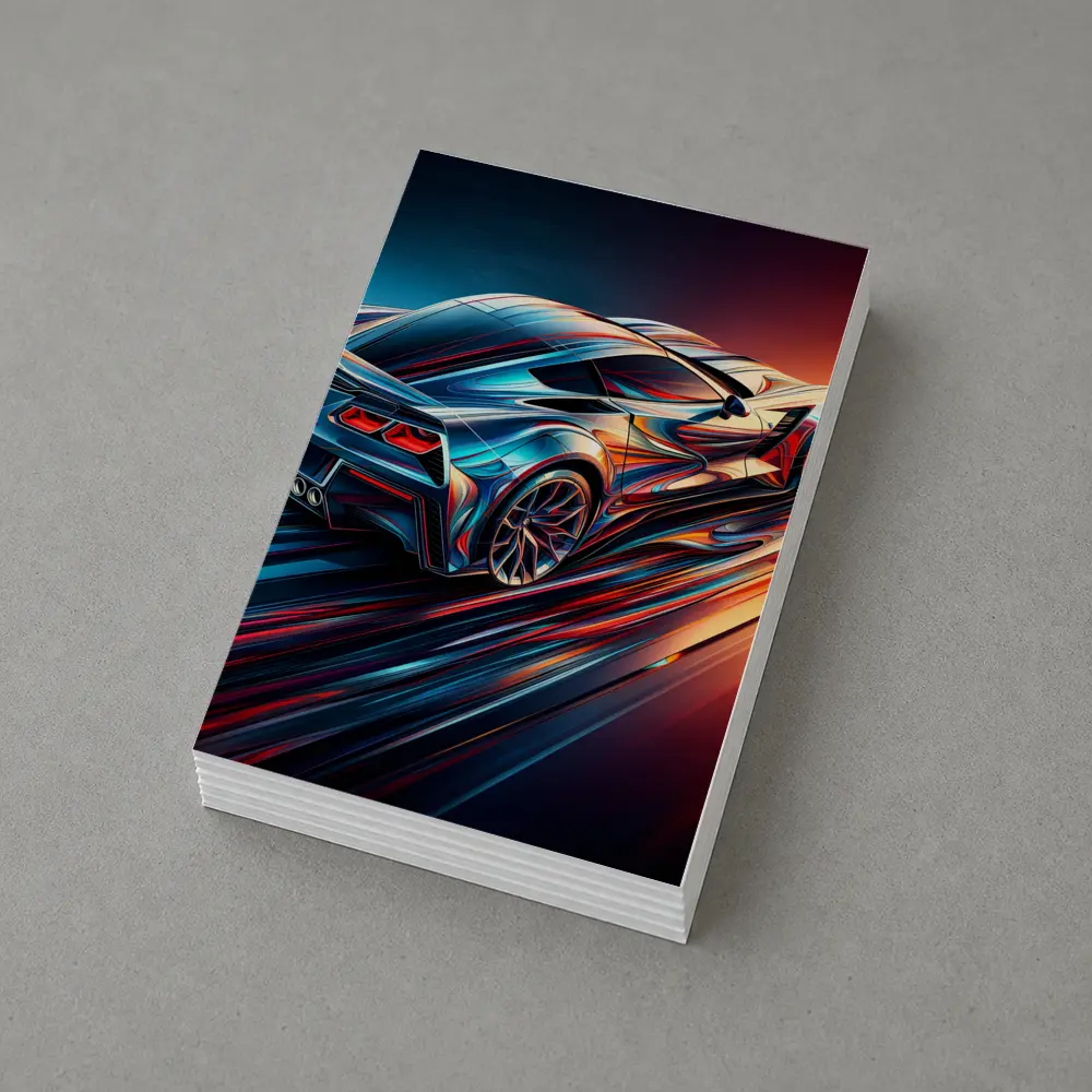 Chevrolet Corvette Z06 Abstract Neon Speed – Postcards
