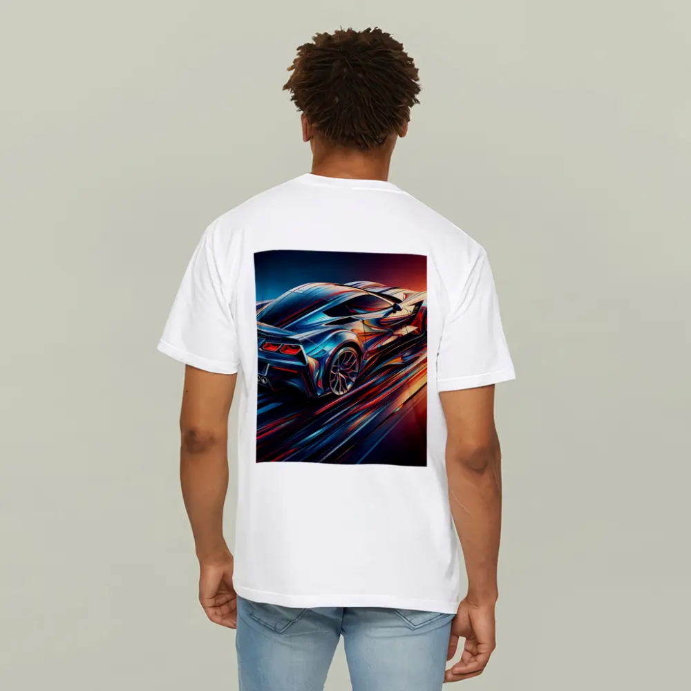Chevrolet Corvette Z06 Abstract Neon Speed – T-Shirts