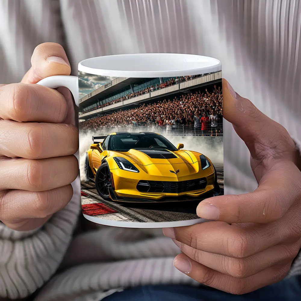 Chevrolet Corvette Z06 Drifting Daytona Track – Mugs