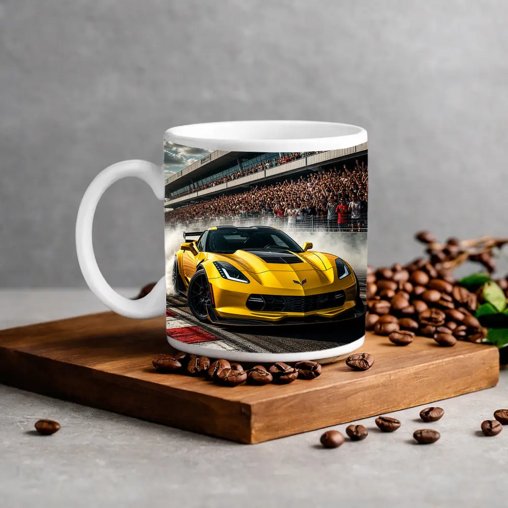Chevrolet Corvette Z06 Drifting Daytona Track – Mugs