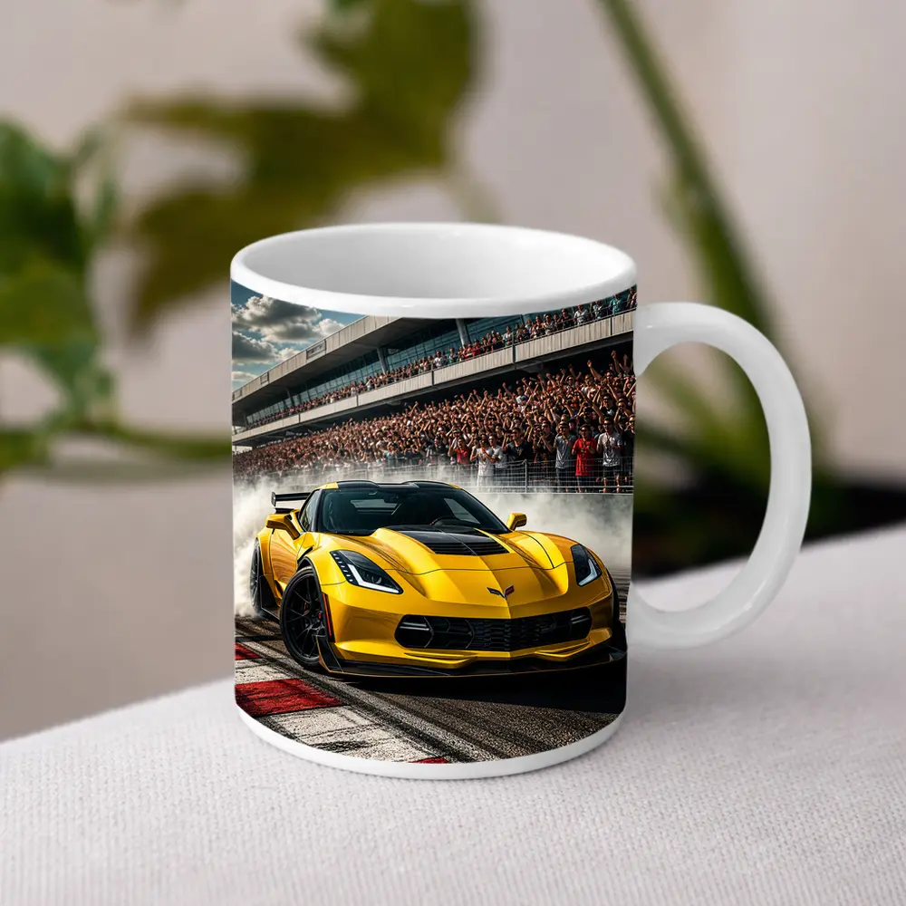 Chevrolet Corvette Z06 Drifting Daytona Track – Mugs