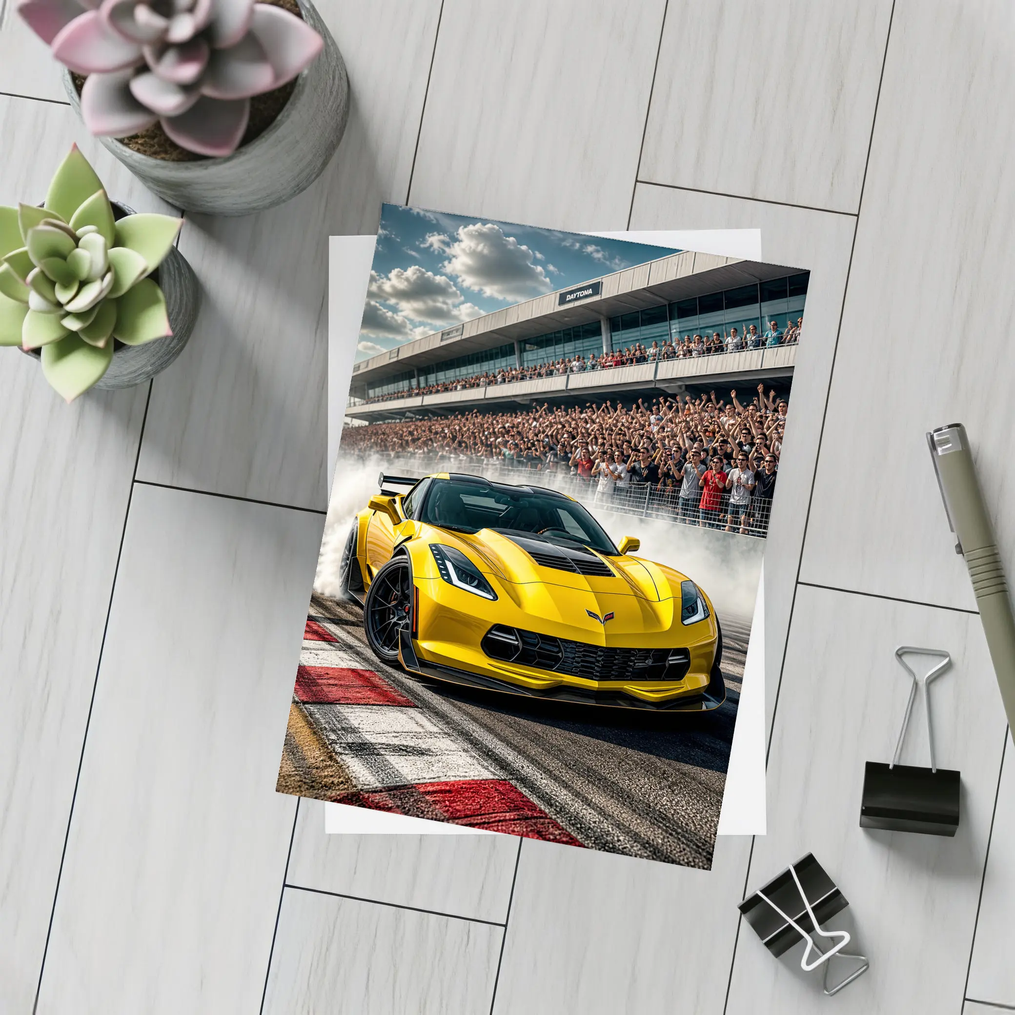 Chevrolet Corvette Z06 Drifting Daytona Track – Postcards