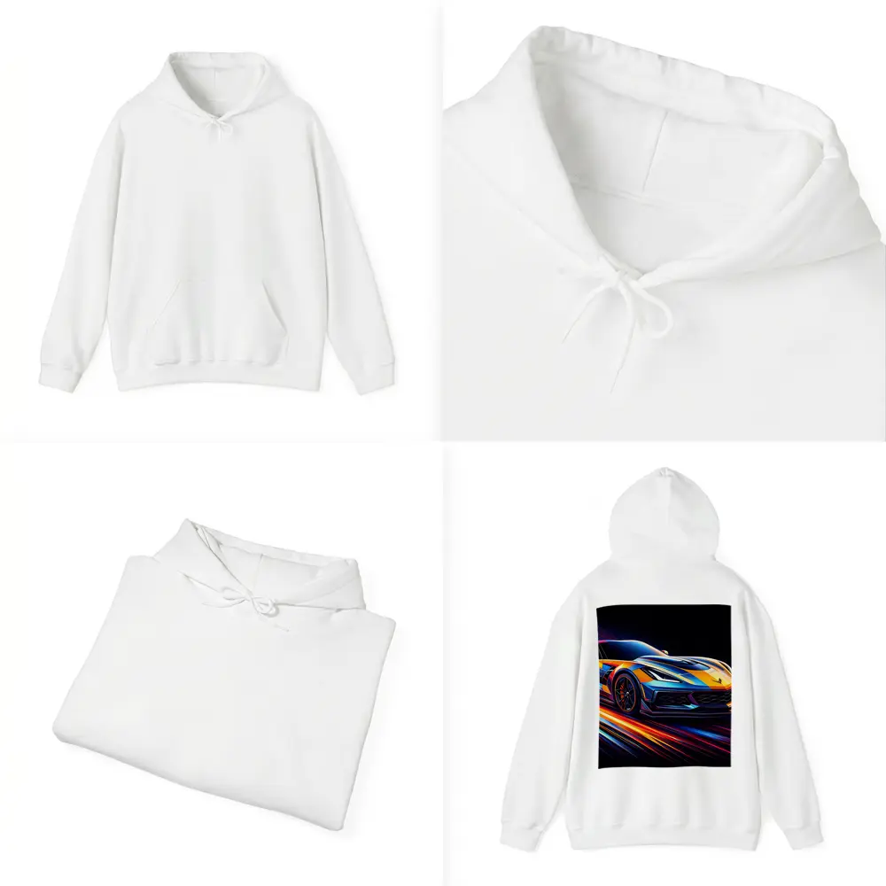 Chevrolet Corvette Z06 Neon Speed Lines – Hoodies