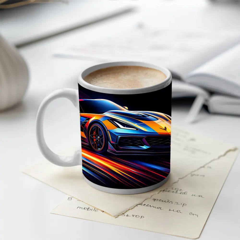 Chevrolet Corvette Z06 Neon Speed Lines – Mugs