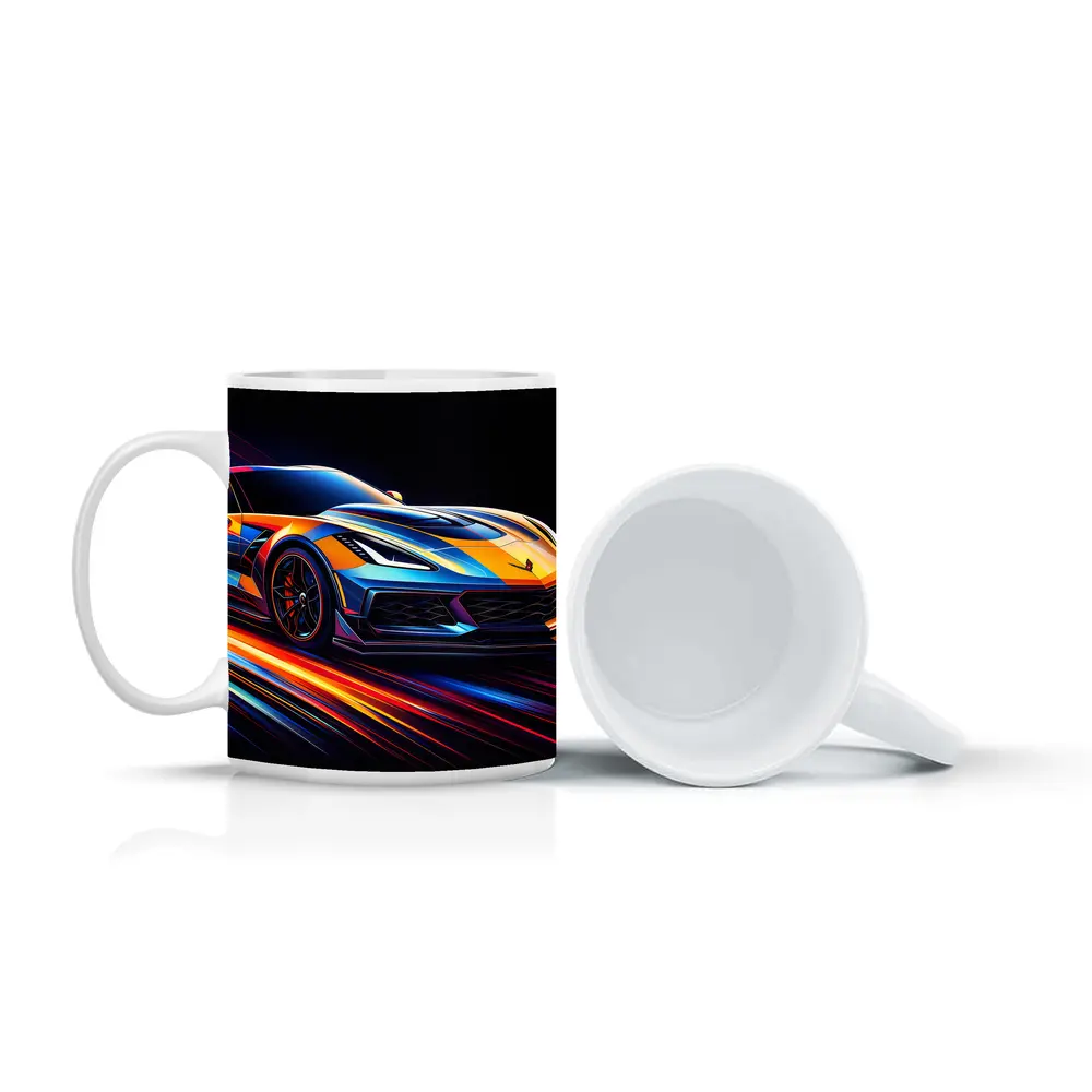 Chevrolet Corvette Z06 Neon Speed Lines – Mugs