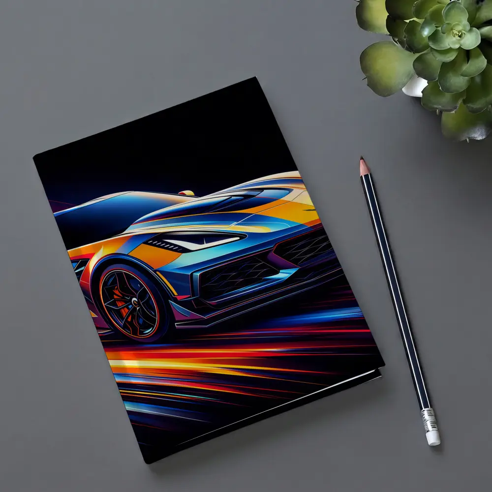 Chevrolet Corvette Z06 Neon Speed Lines – Notebooks