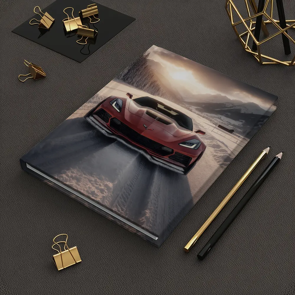 Chevrolet Corvette Z06 Red Winter Mountain Road – Notebooks