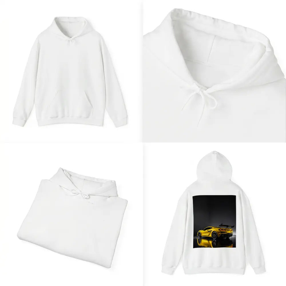 Chevrolet Corvette ZR1 Yellow Studio Shot – Hoodies