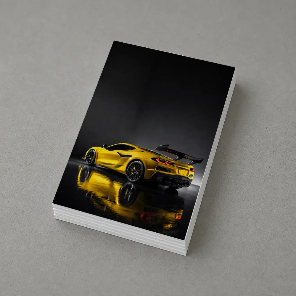Chevrolet Corvette ZR1 Yellow Studio Shot – Postcards