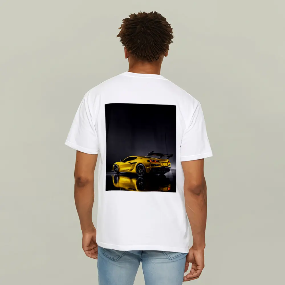 Chevrolet Corvette ZR1 Yellow Studio Shot – T-Shirts