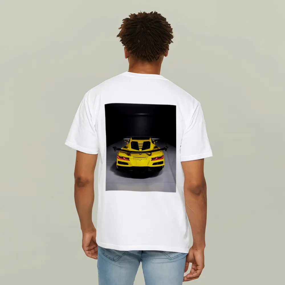 Chevrolet Corvette ZR1 Yellow Rear Studio – T-Shirts