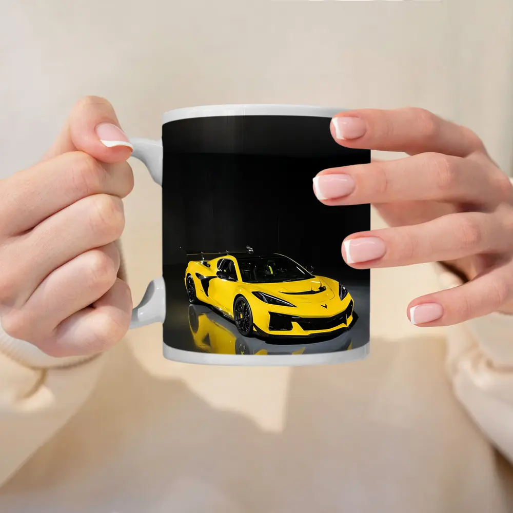Chevrolet Corvette ZR1 Yellow Dark Studio – Mugs